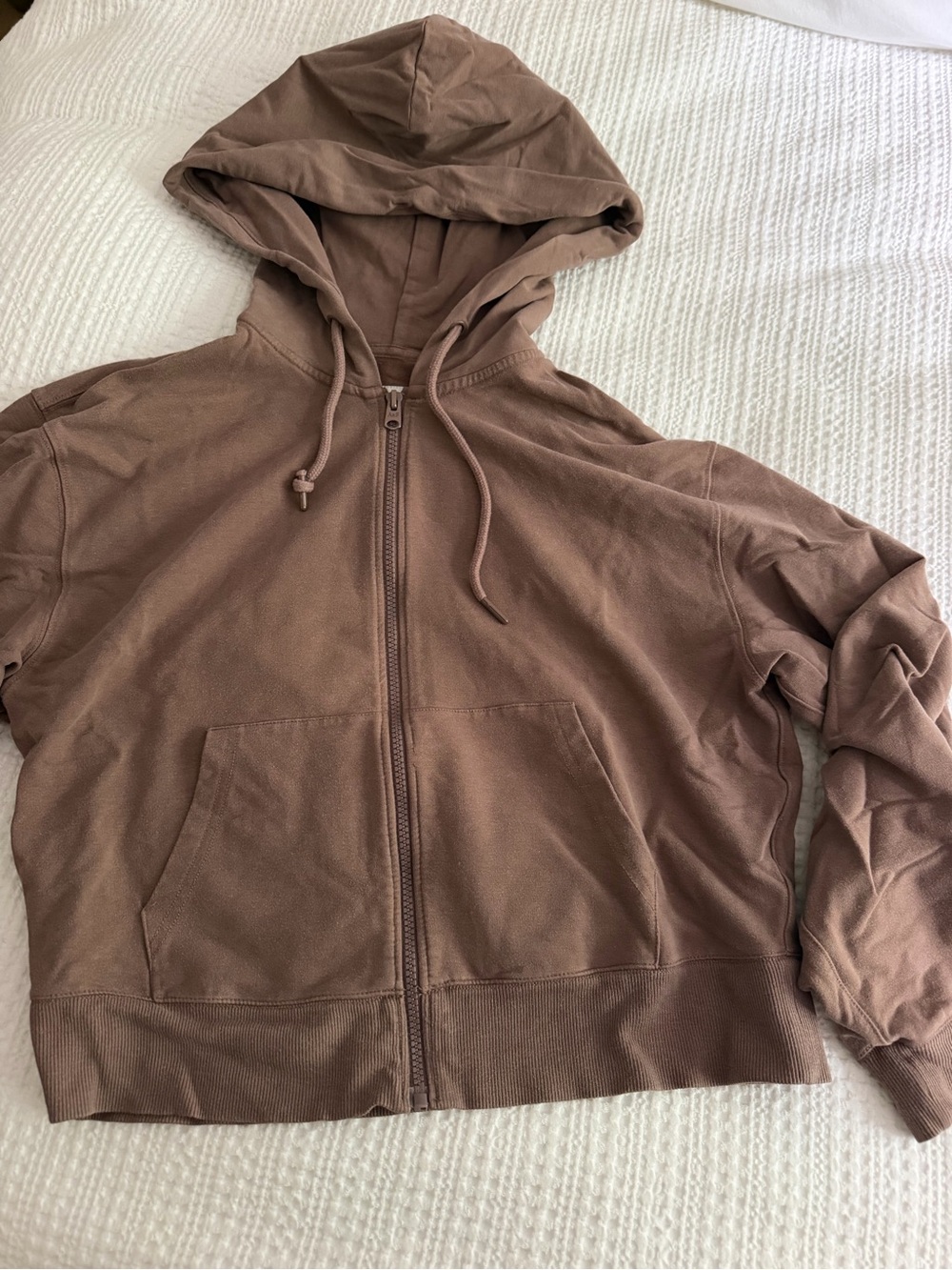 Abercrombie & Fitch Chocolate Brown Zip-Up Hooded Sweatshirt